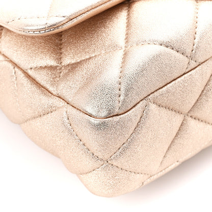 Chanel Metallic Lambskin Lacquered Quilted Small Flap Gold 10 of 11