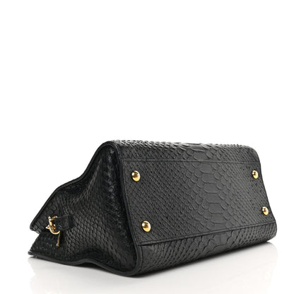 Saint Laurent Python Calfskin Embossed Monogram Baby Cabas Black 4 of 8