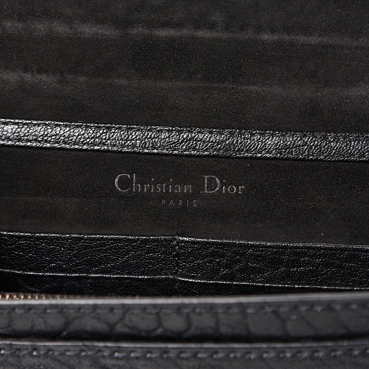 Christian Dior Grained Calfskin J'Adior Wallet on Chain Pouch Black 5 of 12