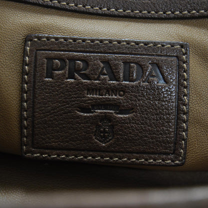 Prada Washed Buffalo Leather Frame Bag Cocoa 7 of 9
