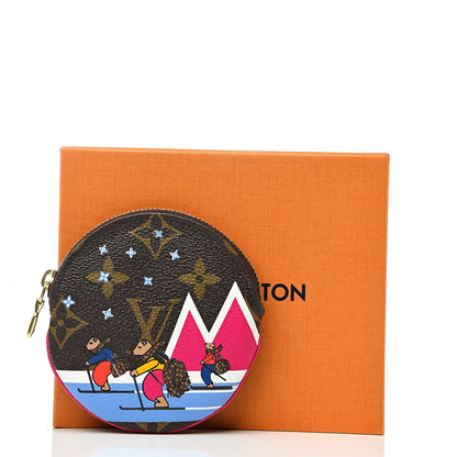 Louis Vuitton Monogram 2018 Christmas Animation Round Coin Purse 6 of 6