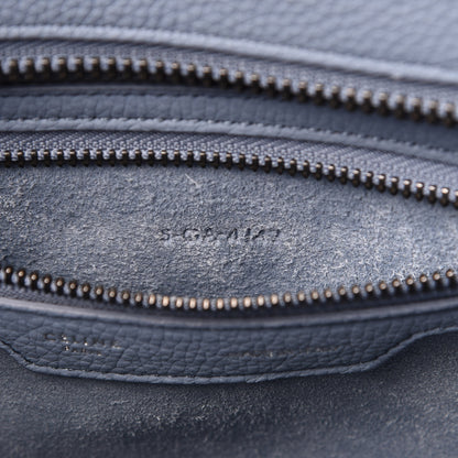Celine Drummed Calfskin Micro Luggage Slate 6 of 11