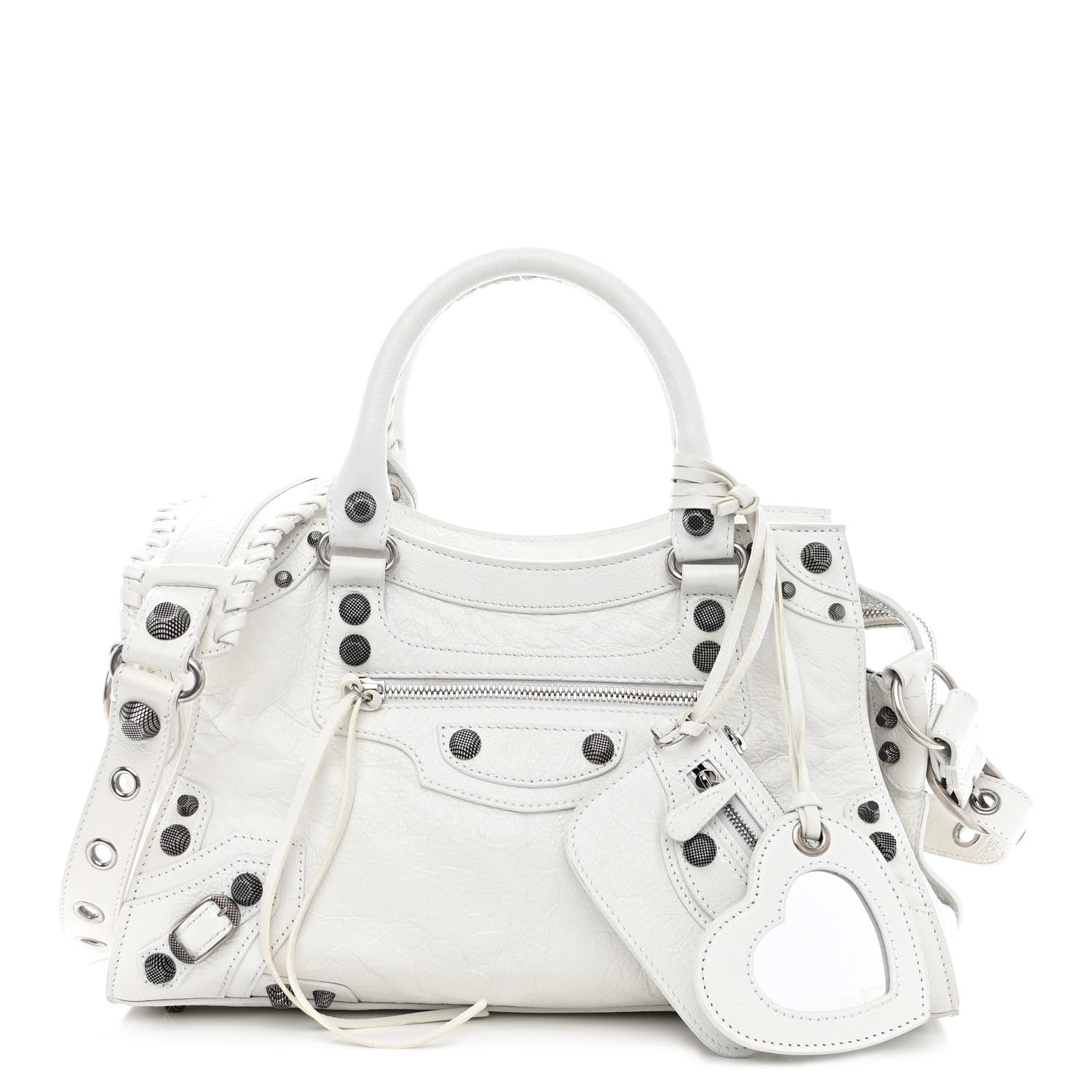 Balenciaga Agneau Arena Small Neo Cagole City Handbag Optic White 1 of 11