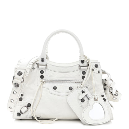 Balenciaga Agneau Arena Small Neo Cagole City Handbag Optic White 1 of 11
