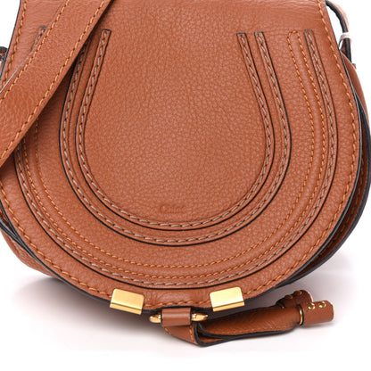 Chloe Calfskin Mini Marcie Round Crossbody Bag Tan 11 of 11