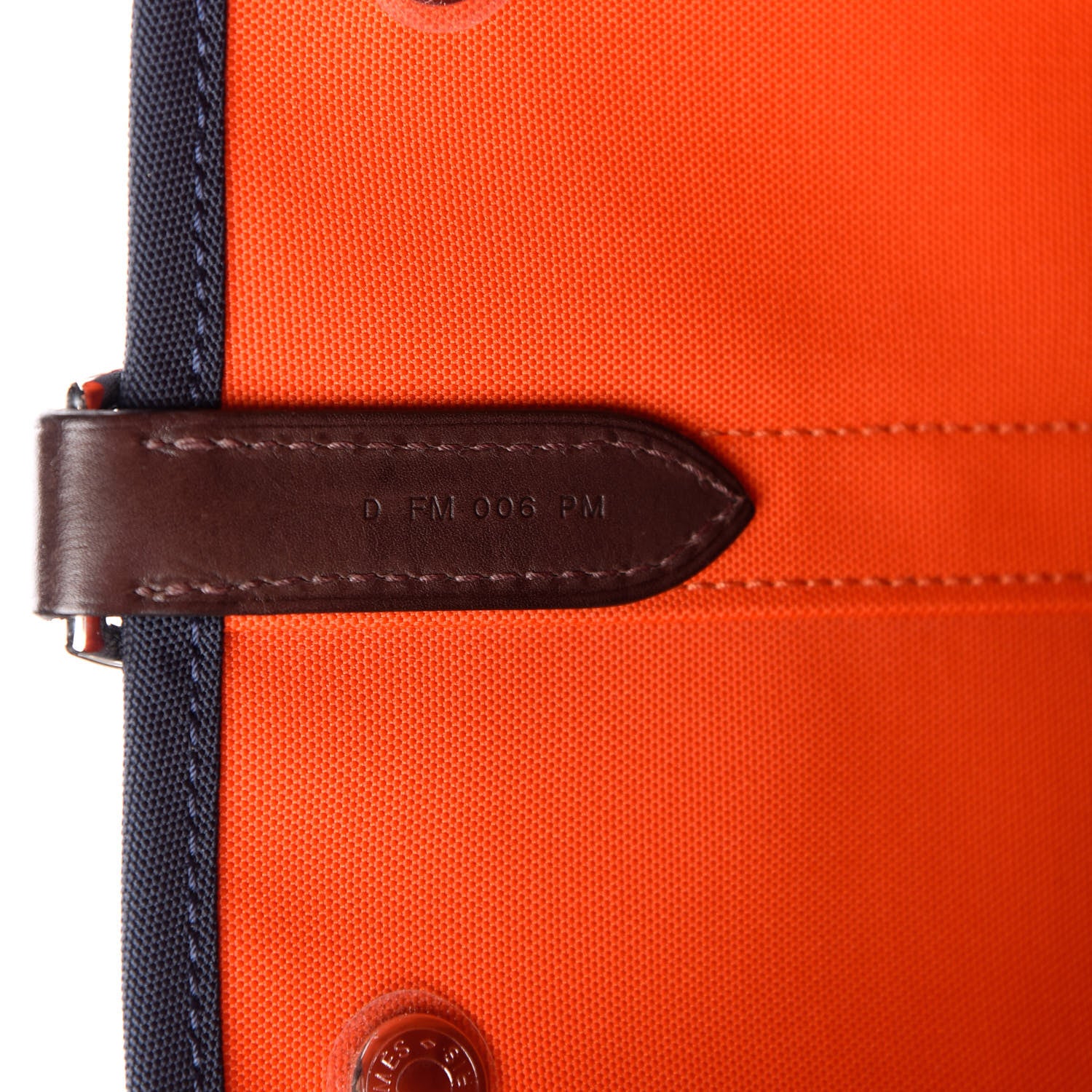 Hermes Toile Sac De Pansage Groom Bleu Navy Feu 7 of 11