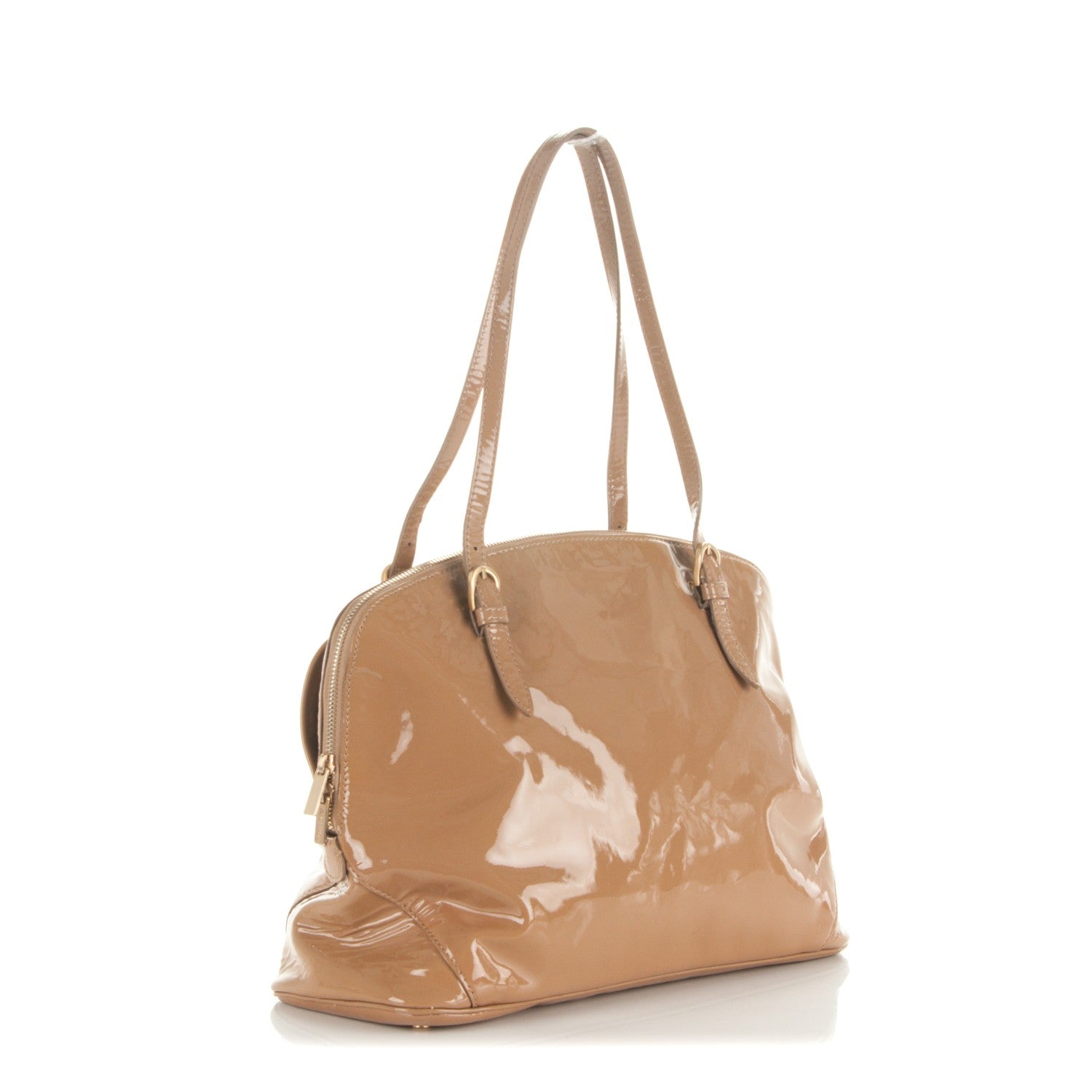 Jimmy Choo Patent Thora Dome Shopper Nude 3 of 6