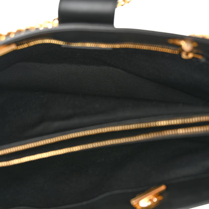 Saint Laurent Soft Calfskin Monogram Cassandre Shopper Black 6 of 23