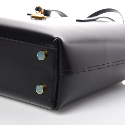 Saint Laurent Calfskin Classic Monogram Double Face Tote Black Blue Majorelle 7 of 9