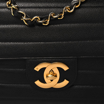 Chanel Caviar Horizontal Quilted Jumbo Single Flap Black 8 of 10