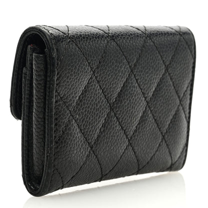 Chanel Caviar Quilted Flap Card Holder Black 3 of 9