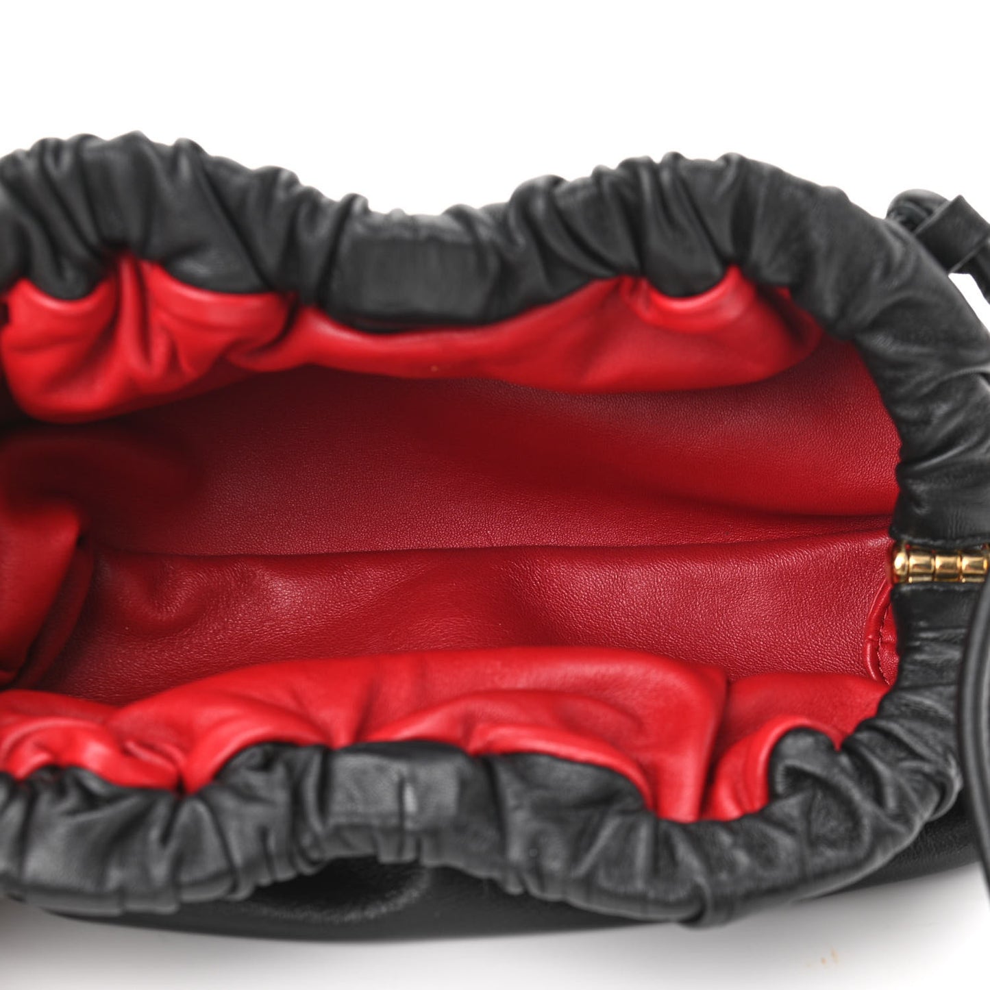 Lambskin Mini Cloud Clutch Black Flamma