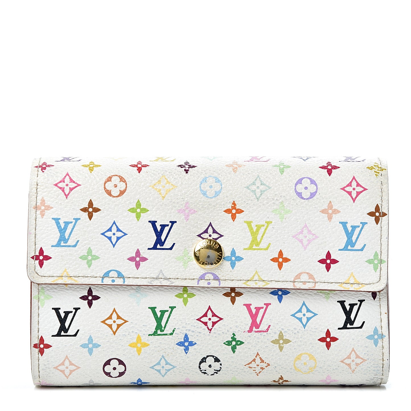 Monogram Multicolor Alexandra Wallet White