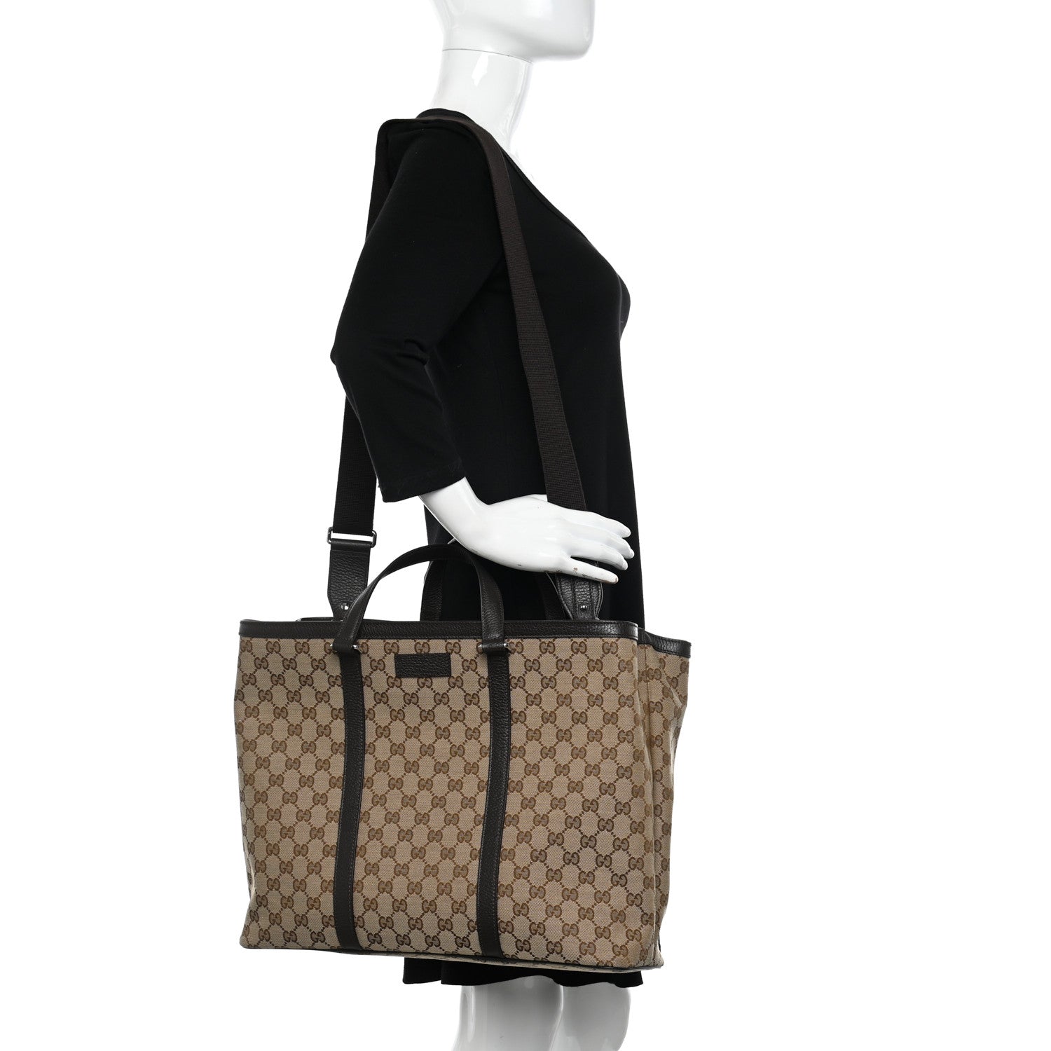 Gucci GG Monogram Large Joy Tote Bag Dark Brown 2 of 10