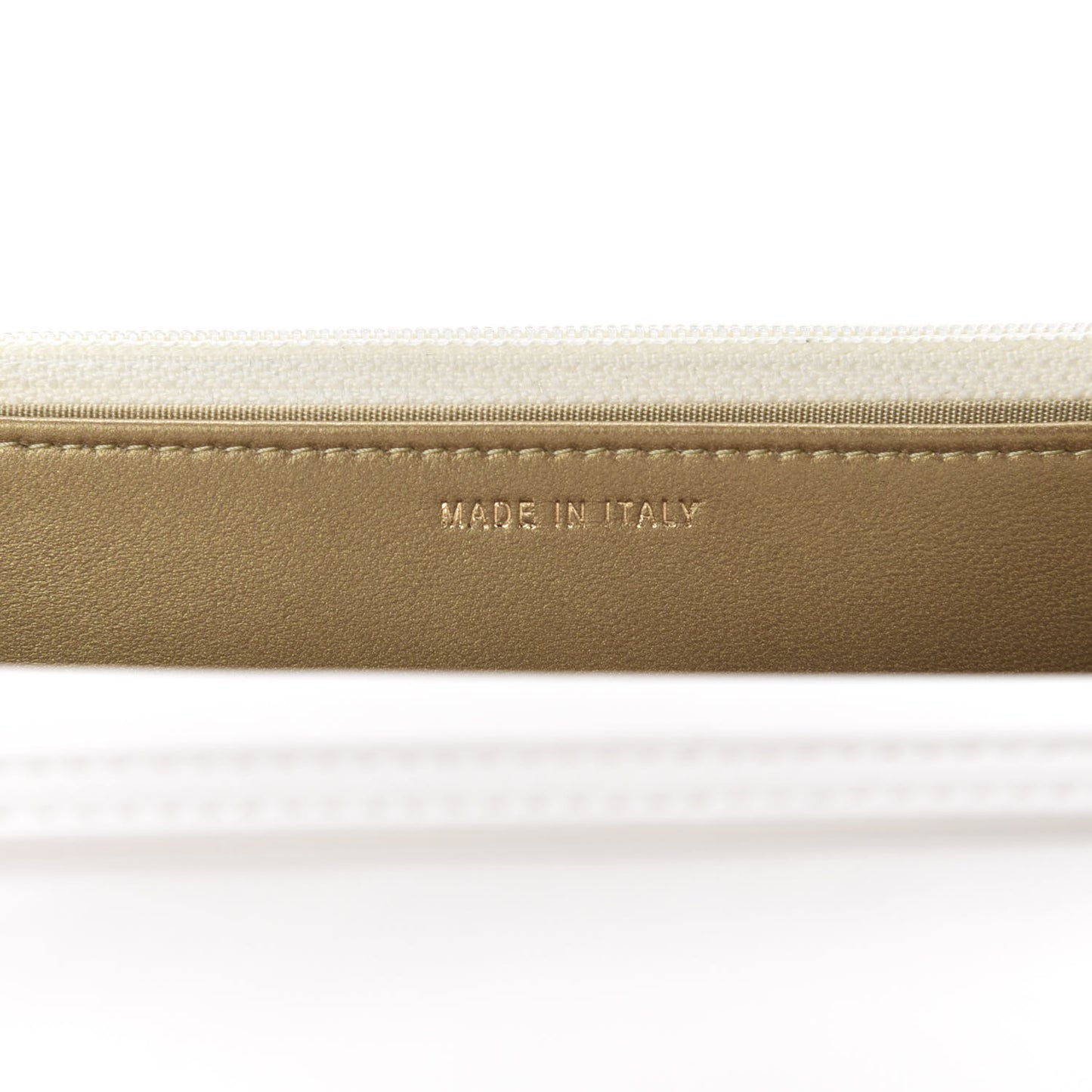 Lambskin Quilted CC Pearl Crush Wallet on Chain WOC White