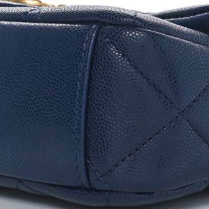Chanel Caviar Quilted Small Twist Your Buttons Flap Blue 10 of 11