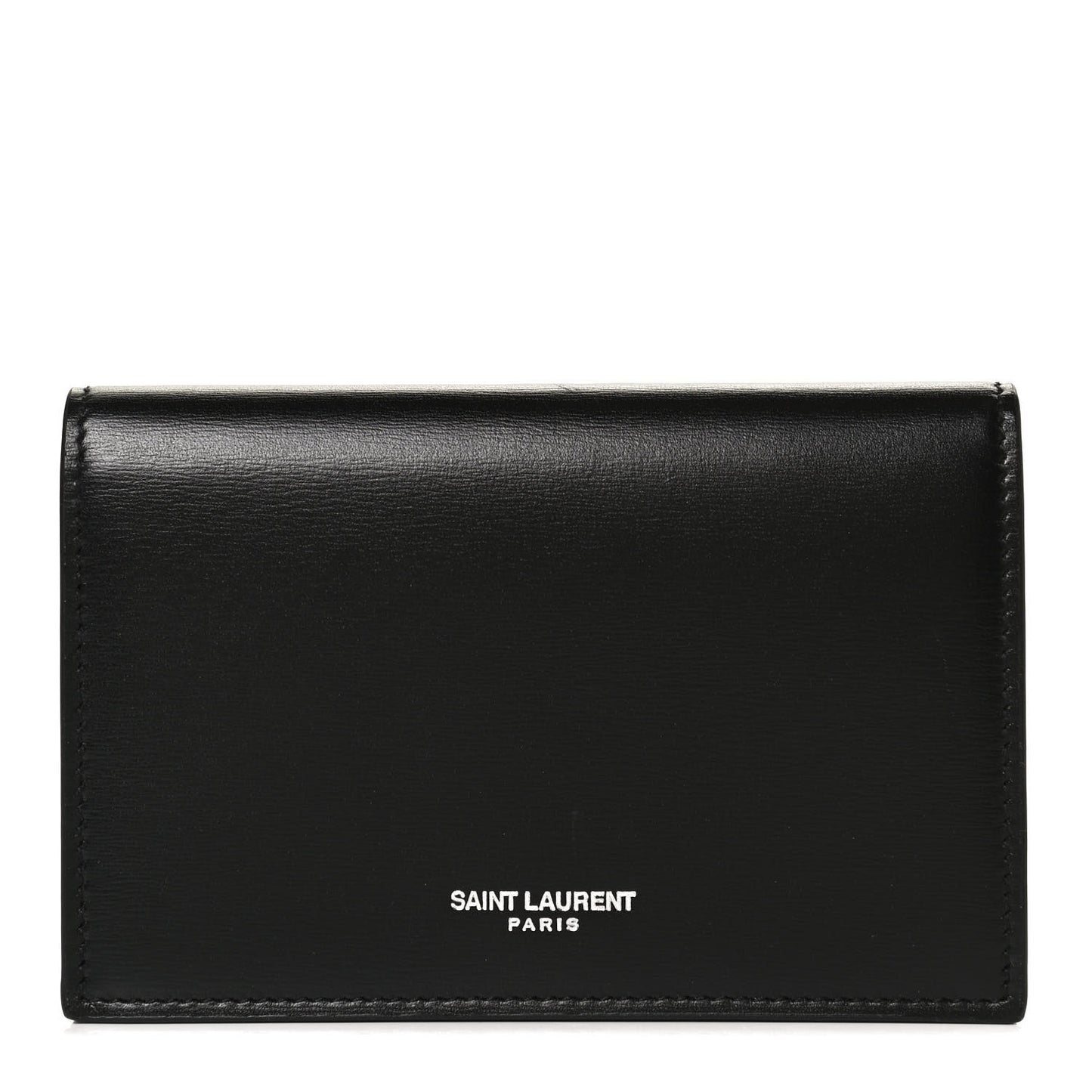 Calfskin Fragments Flap Wallet Black