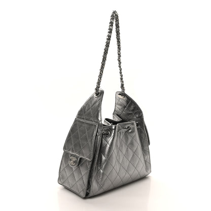 Chanel Metallic Caviar Quilted Small Chanel 25 Handbag Anthracite 4 of 21