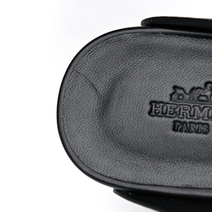 Hermes Calfskin Calya Mules 36 Black 8 of 9