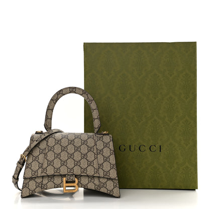 Balenciaga X GUCCI GG Supreme Monogram Small Hourglass Top Handle Bag Beige Ebony 12 of 12