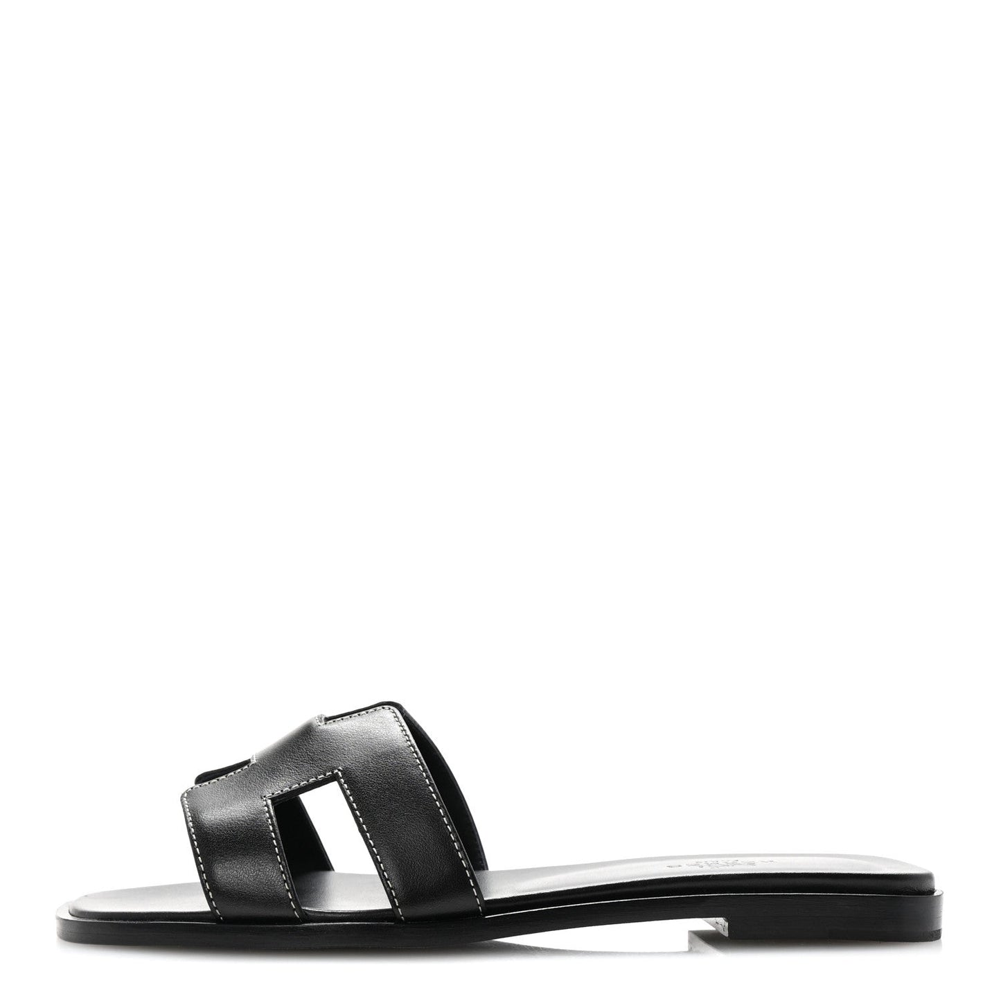 Box Calfskin Oran Sandals 37.5 Black