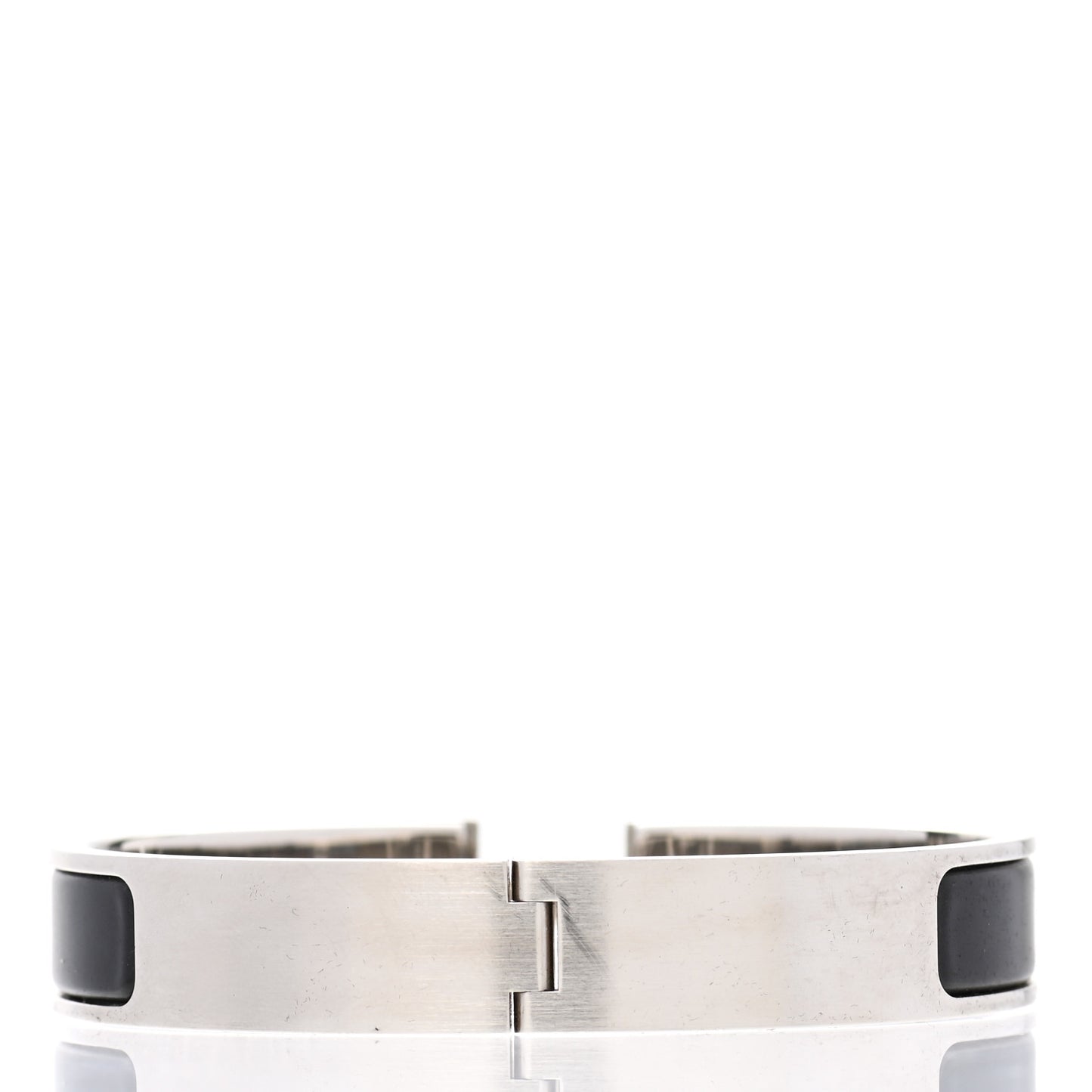 Matte Enamel Narrow Clic Clac HH Bracelet GM Black