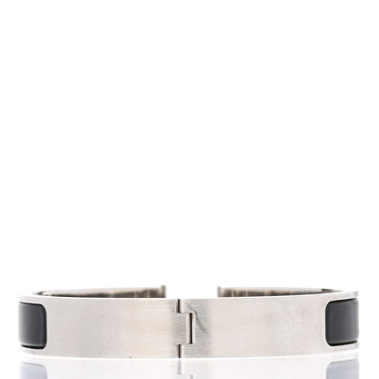 Hermes Matte Enamel Narrow Clic Clac HH Bracelet GM Black 3 of 4