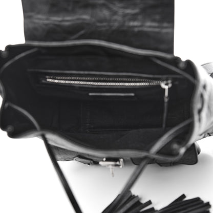 Saint Laurent Crocodile Embossed Lambskin Festival Backpack Black 5 of 11