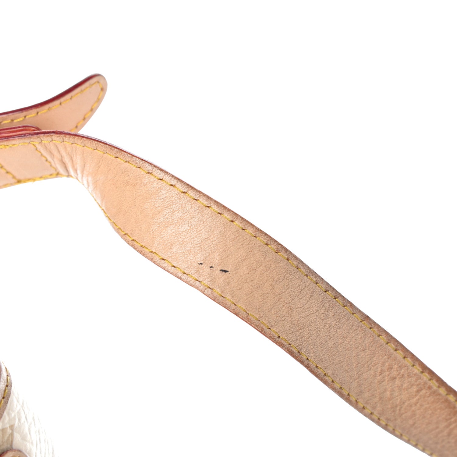 MCM Visetos Stripe Drawstring Bucket Bag White 10 of 10