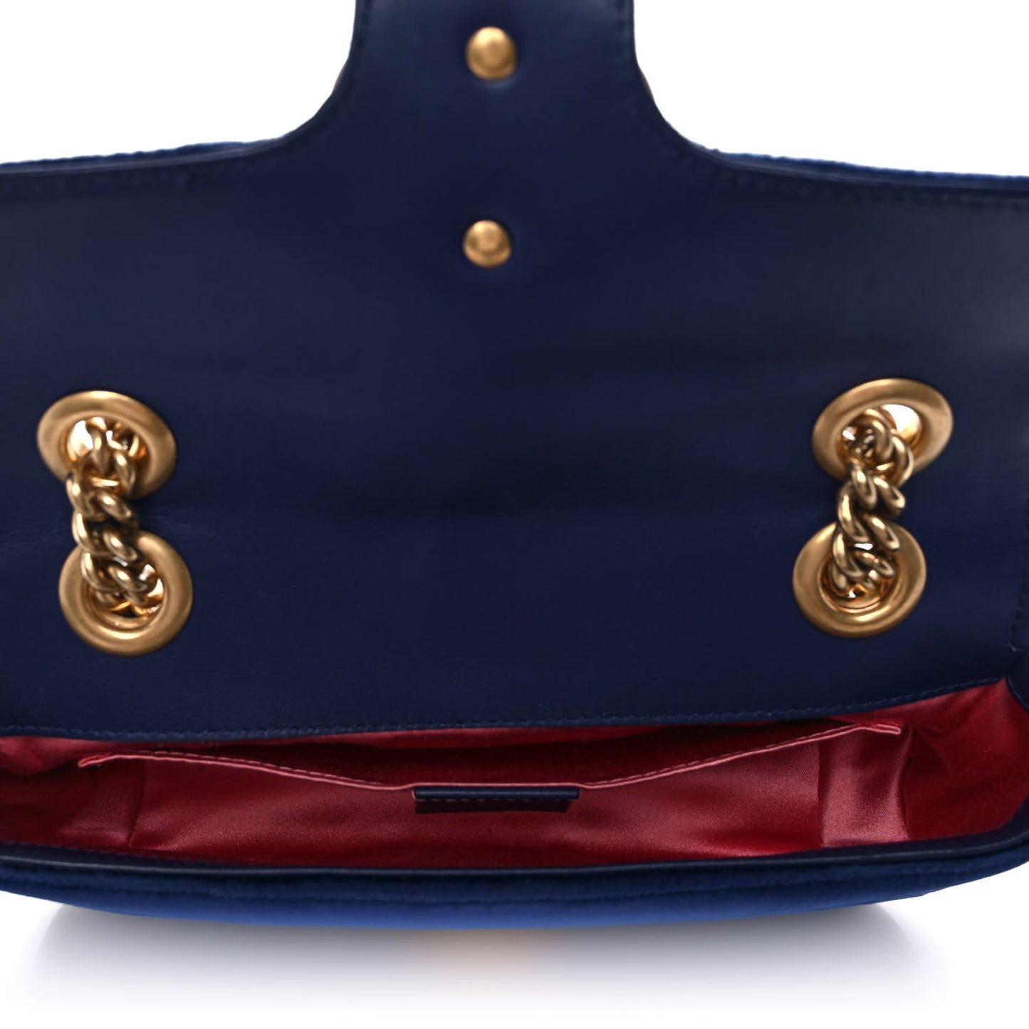 Velvet Matelasse Mini GG Marmont Shoulder Bag Cobalt Blue