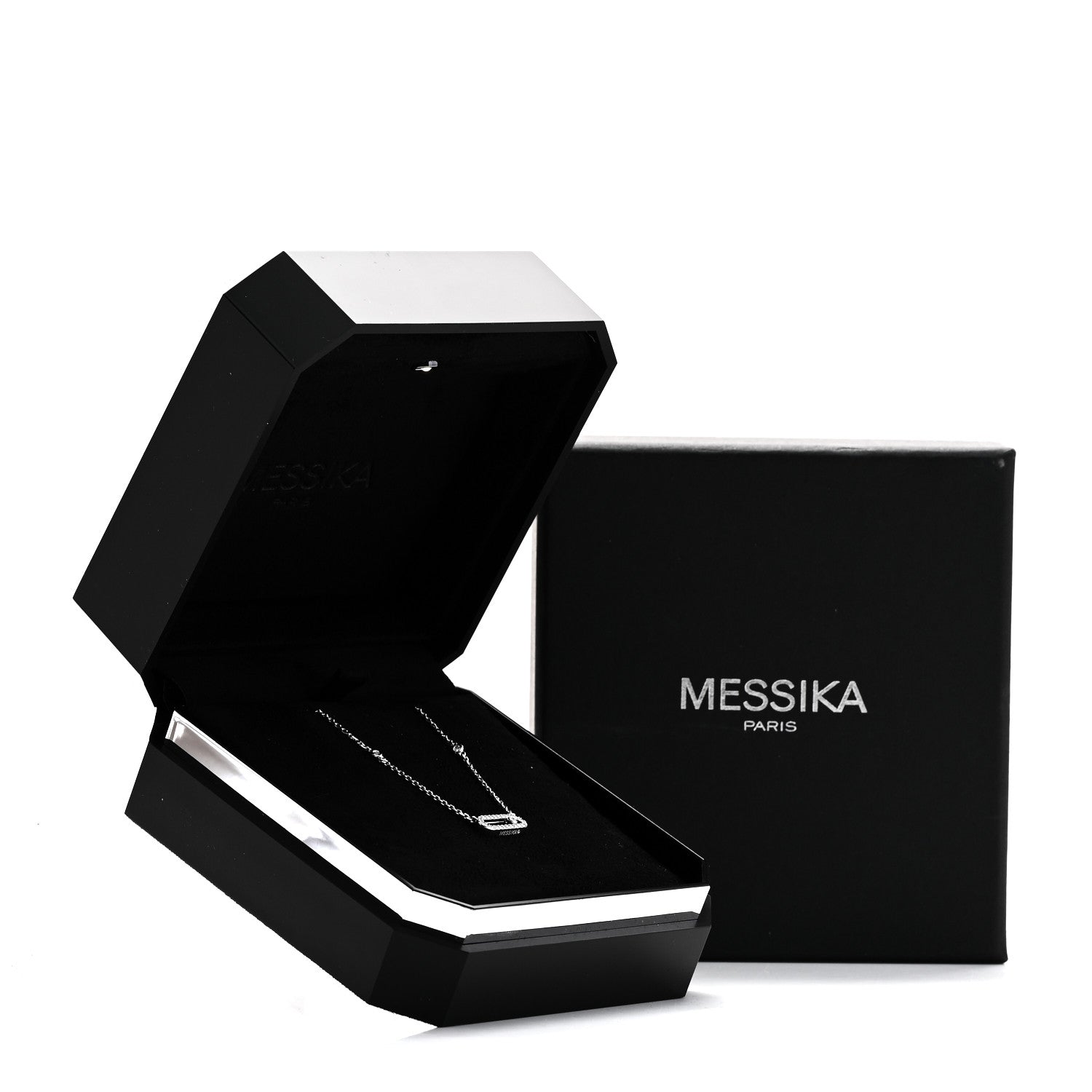 Messika 18K White Gold Diamond Move Uno Pave Necklace 6 of 6