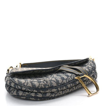 Christian Dior Monogram Saddle Bag Blue 4 of 9