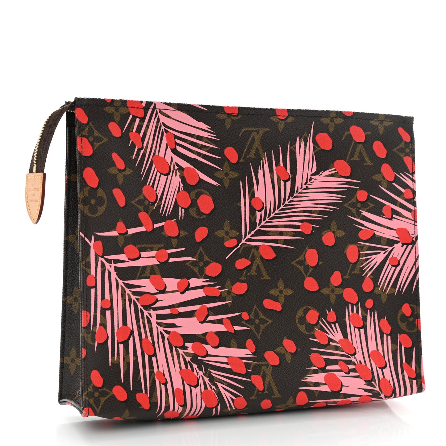 Monogram Jungle Dots Toiletry Pouch 26 Sugar Pink Poppy