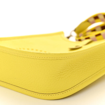 Hermes Taurillon Clemence Quadrille Evelyne TPM Lime Citron Rouge H Mauve Sylvestre 10 of 11