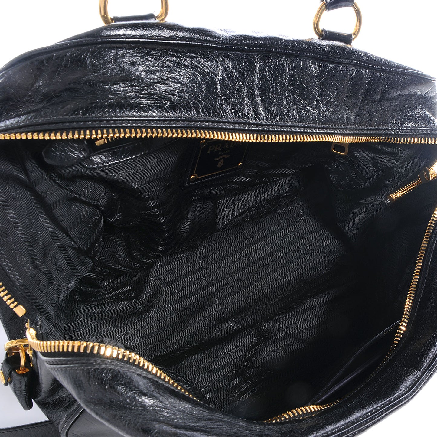 Vitello Shine Tote Nero Black