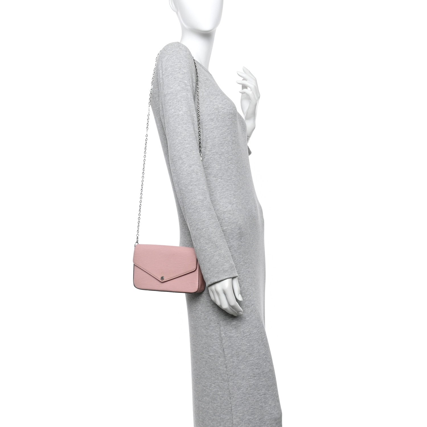 Louis Vuitton Epi Pochette Felicie Rose Ballerine 2 of 12