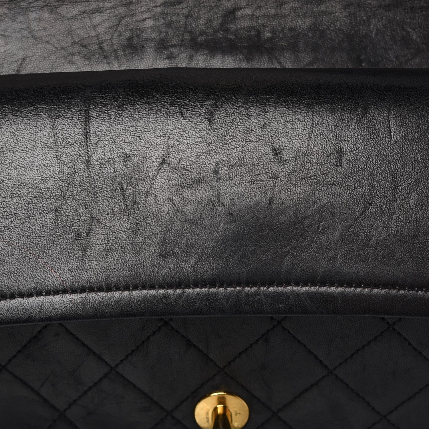 Chanel Lambskin Quilted Medium Double Flap Black 14 of 19