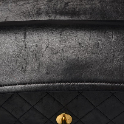Chanel Lambskin Quilted Medium Double Flap Black 14 of 19