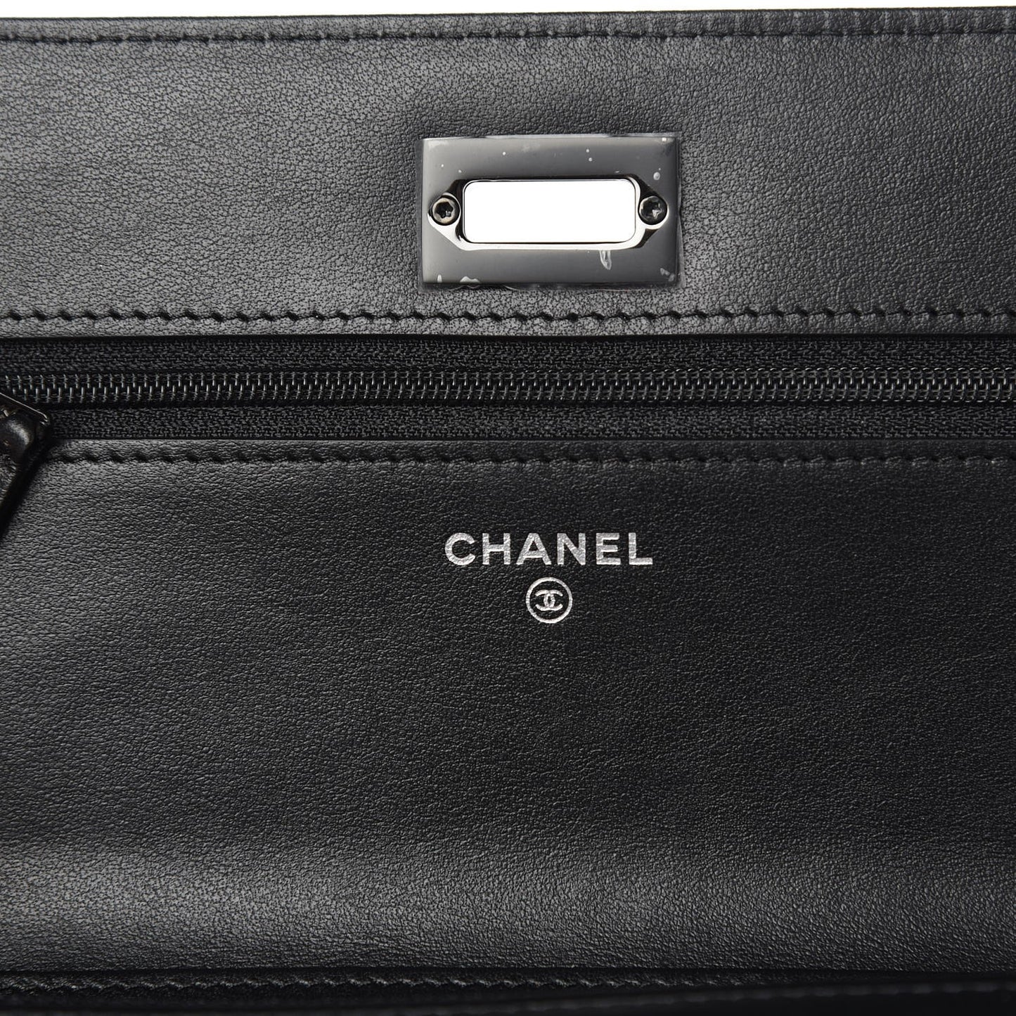 Aged Calfskin Chevron Quilted Reissue Wallet On Chain WOC So Black