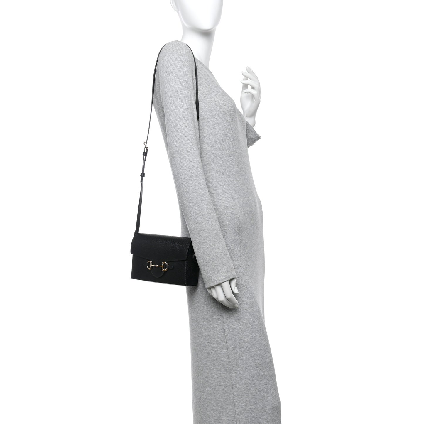 Calfskin Horsebit 1955 Shoulder Bag Black