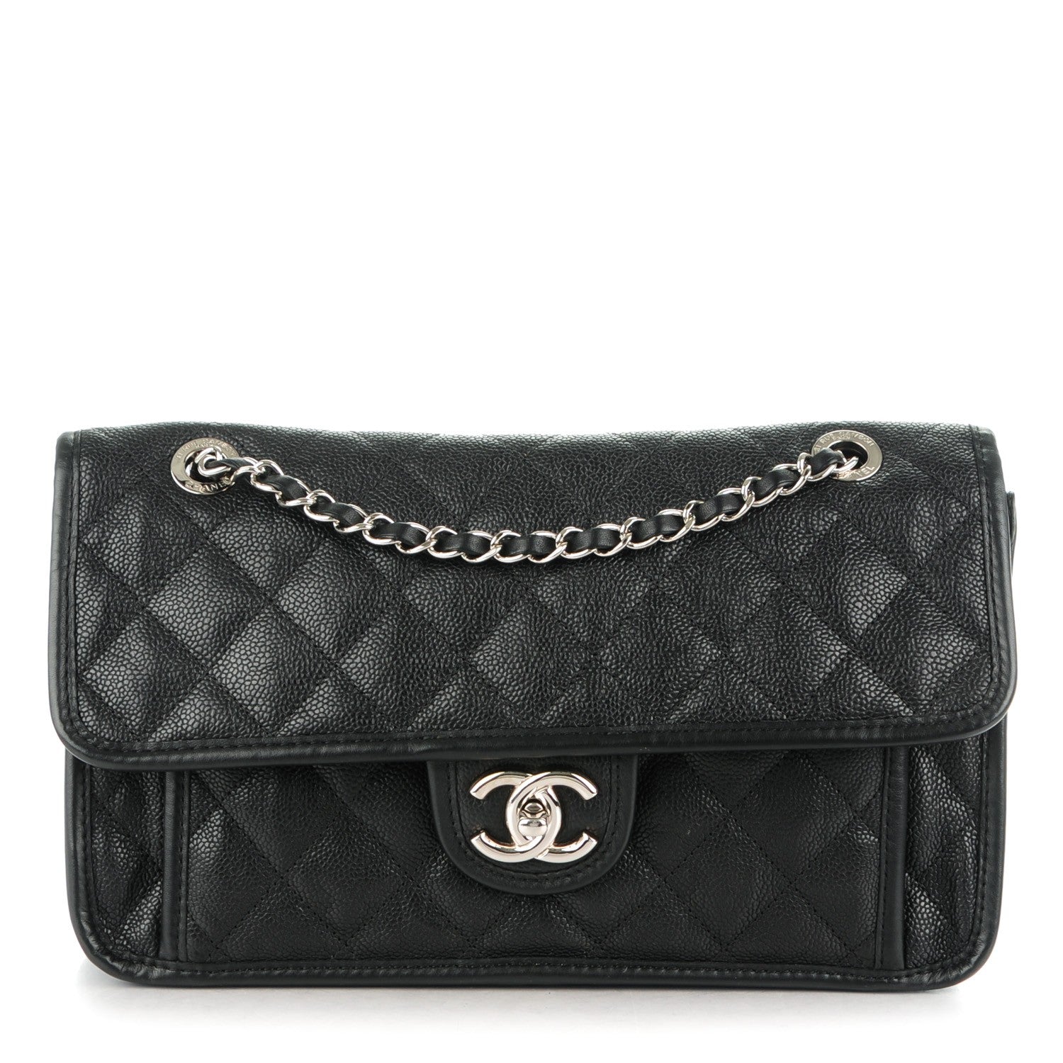 Chanel Caviar Quilted Medium French Riviera Flap Black 1 of 8