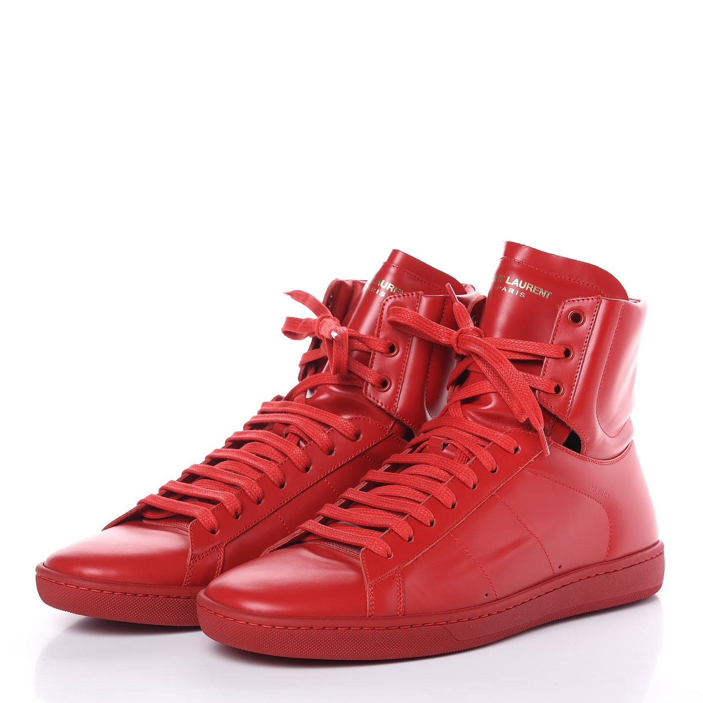 Calfskin Mens Court Classic SL/01H High Top Sneakers 41.5 New Red