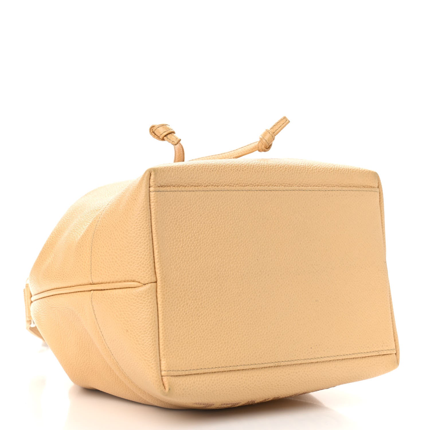 Chanel Caviar CC Drawstring Shoulder Bag Beige 4 of 12