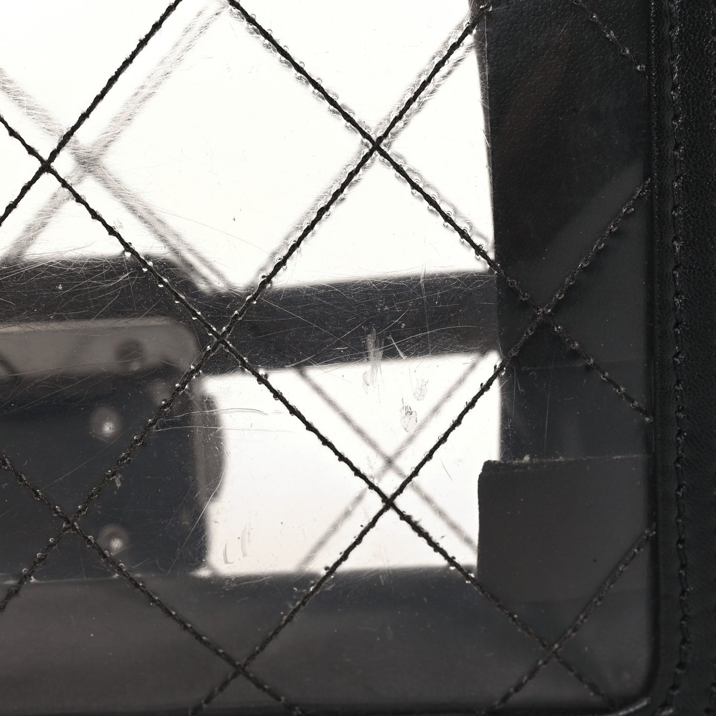 PVC Lambskin Quilted Mini Beauty Lock Flap Black