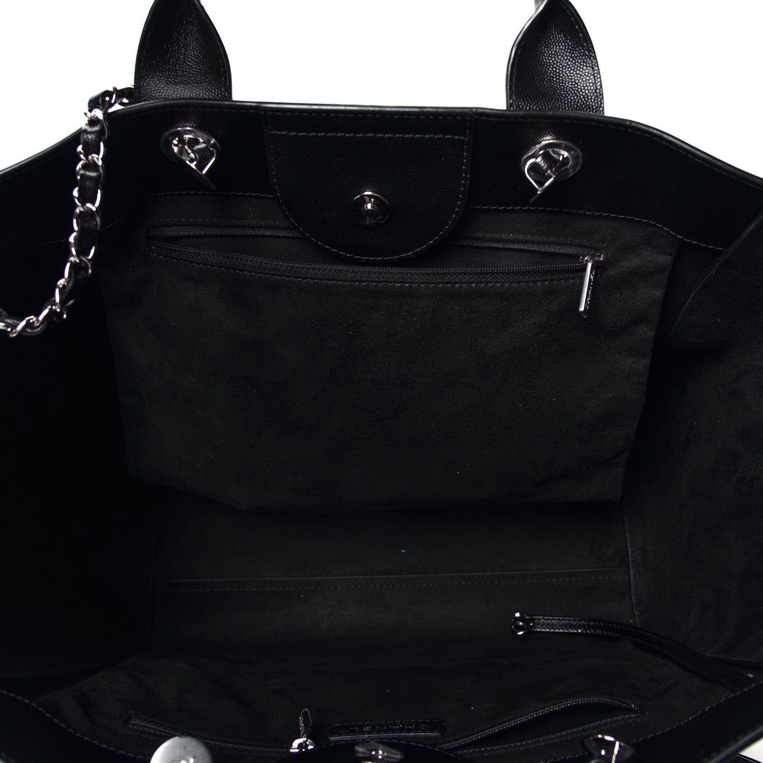 Chanel Caviar Large Studded Deauville Tote Black 4 of 4
