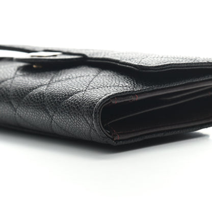 Chanel Caviar Quilted Large Flap Wallet Black 9 of 9