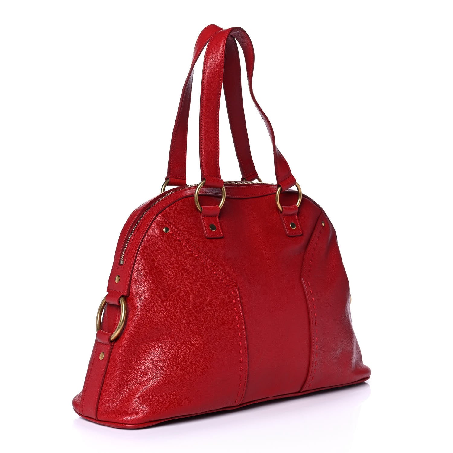 Saint Laurent Calfskin Large Muse Red 3 of 10
