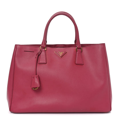 Prada Saffiano Large Galleria Double Zip Tote Peonia 1 of 9