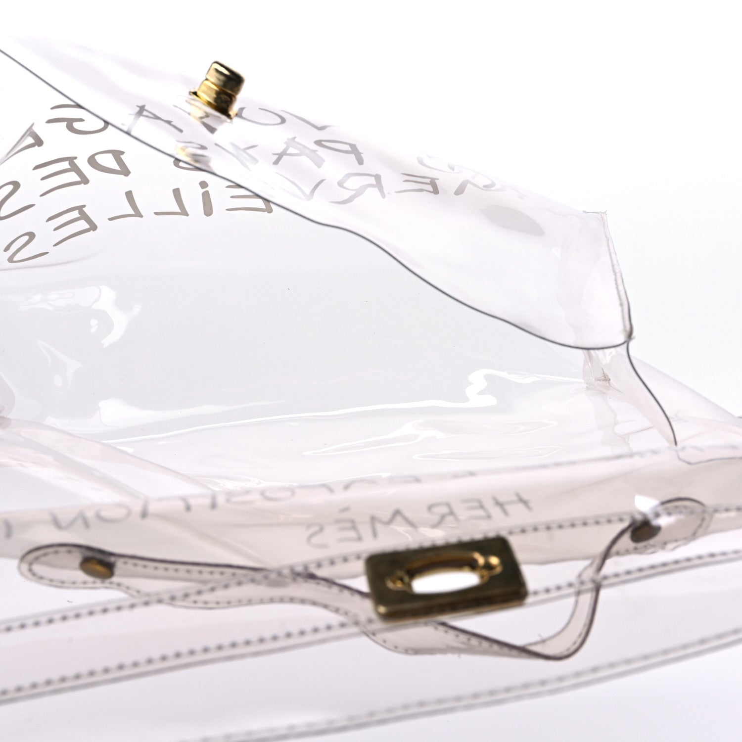 Hermes Vinyl Souvenir De L'Exposition Kelly Transparent 5 of 12