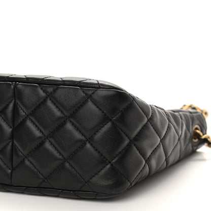 Chanel Lambskin Quilted Small Pearl Crush Hobo Black 10 of 10
